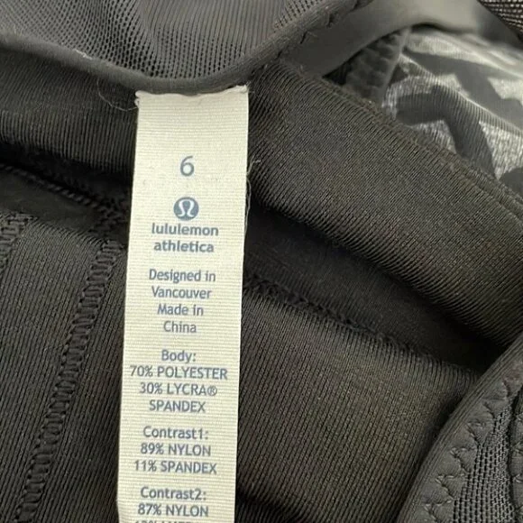 LULULEMON Running In The City Tank sz 6 tank top yoga active wear net pop black - Picture 3 of 6